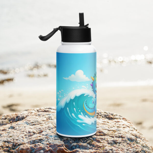 Stainless steel water bottle with a straw lid - Imagen 2